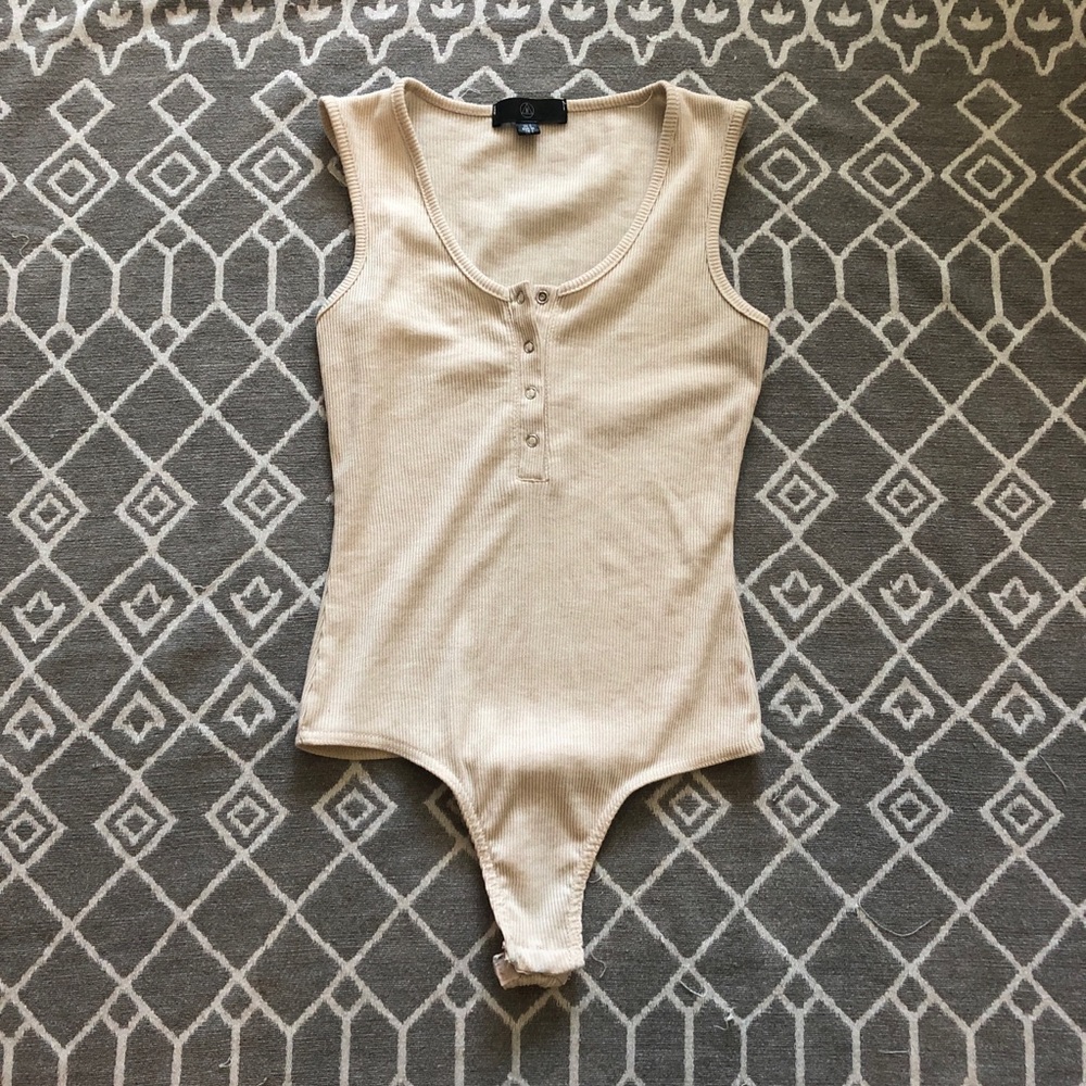 Nude Ribbed Bodysuit
